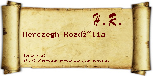 Herczegh Rozália névjegykártya
